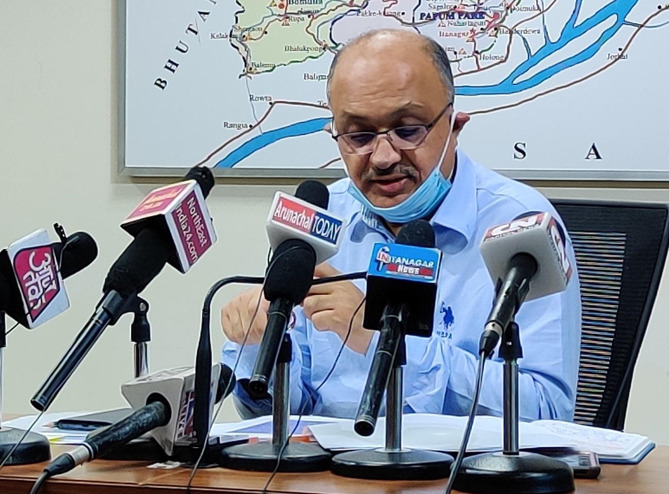Chief Secretary Naresh Kumar addressing reporters during a press conference on Monday 1 | NewsFile Online